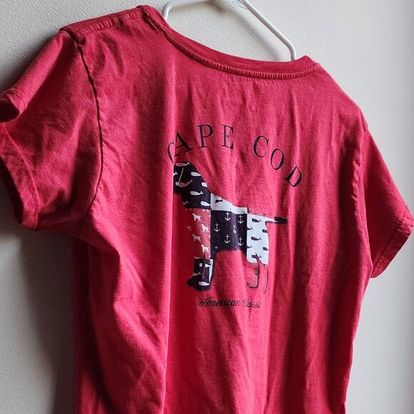 Cuffy's Cape Cod Red American Classic Scoop Neck T-Shirt Size Large - Picture 12 of 16